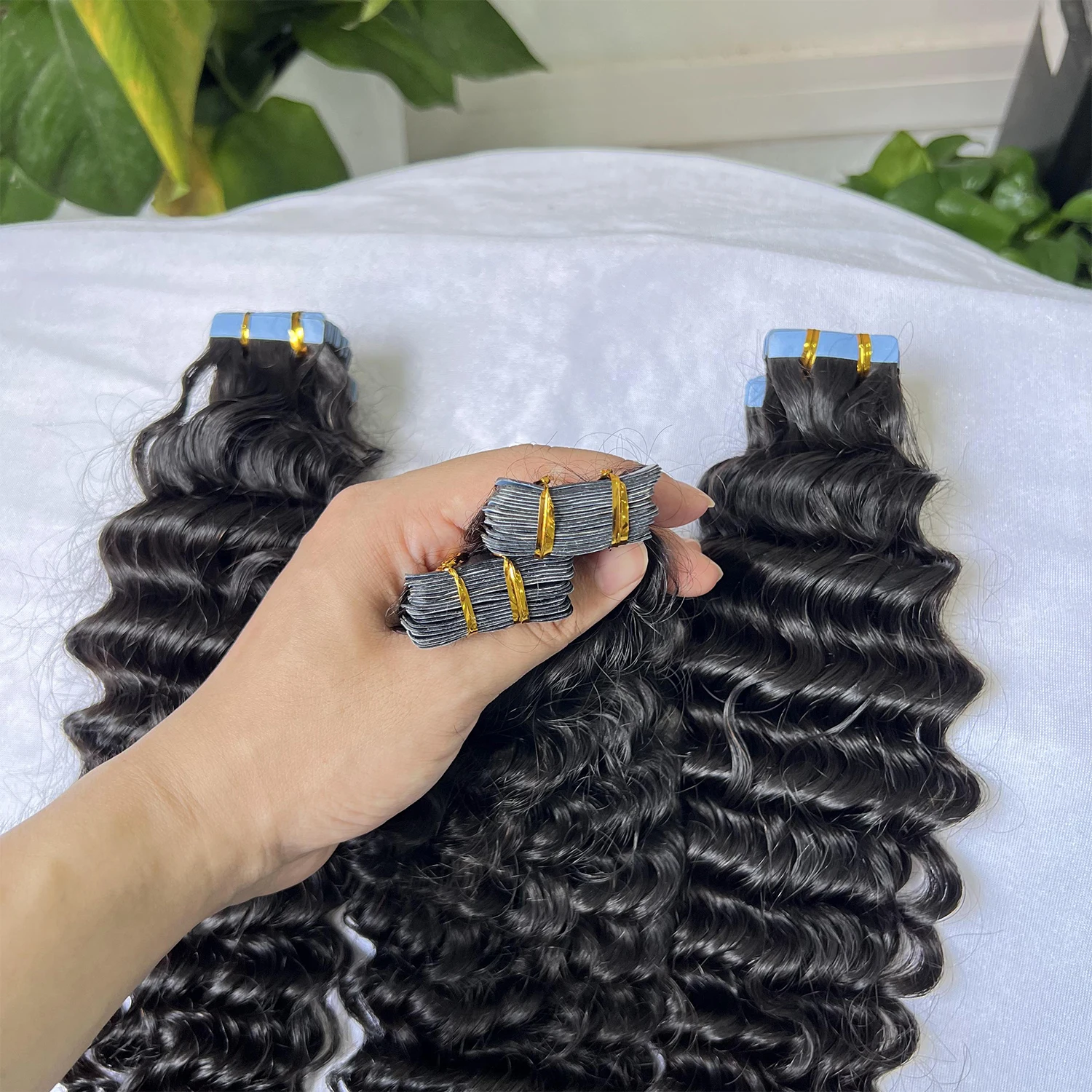 Swanee fita invisível em extensões de cabelo humano sem costura trama da pele do plutônio injeção sem costura fita natural cabelo ins para mulher salão de beleza