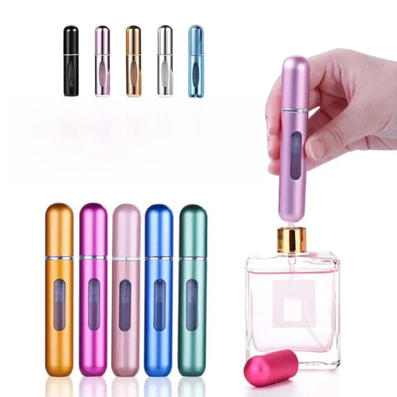 Flcopropriété vaporisateur de parfum portable, 5ml 8ml, d'extraction africain atomiseur en métal, aste, outil cosmétique de voyage