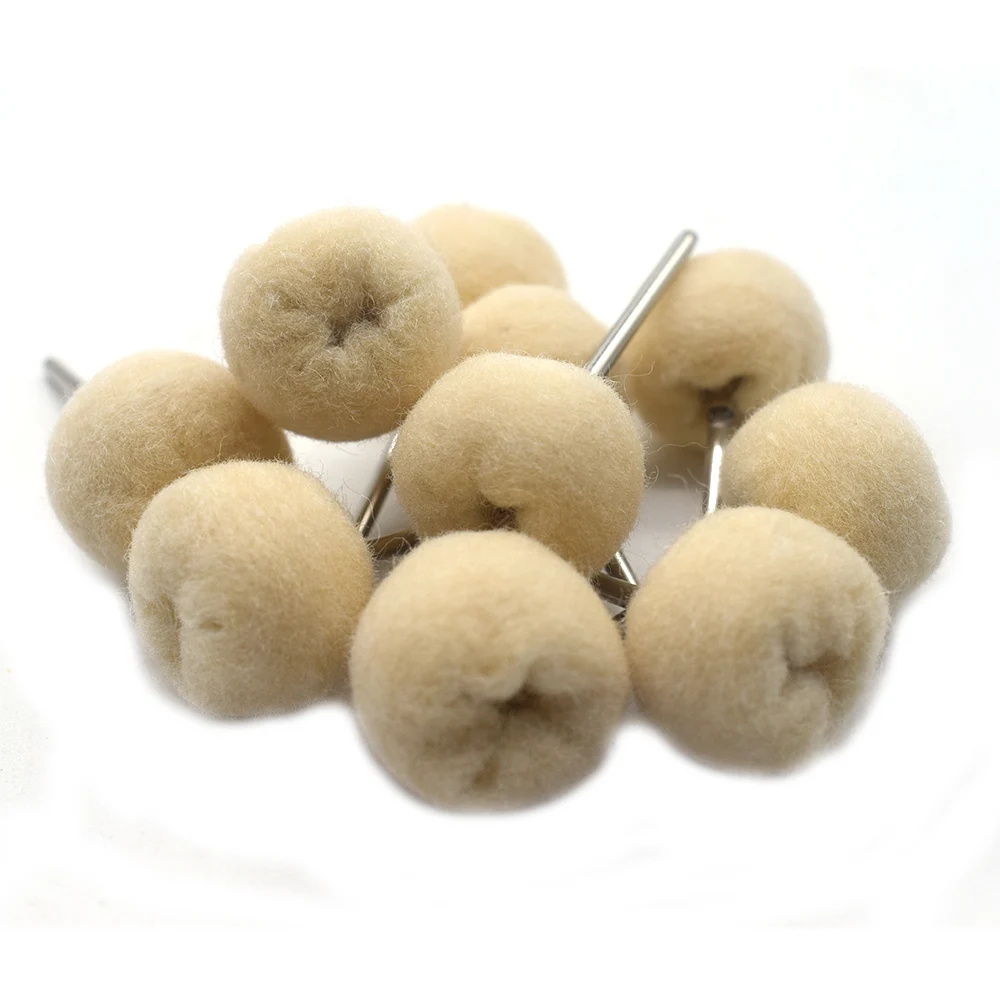 

100PCS Fine Wool Polishing Head Grinding 2.35MM Shank Jewelry Metals Felt Buffing Wheels Rotary Tool Accessories