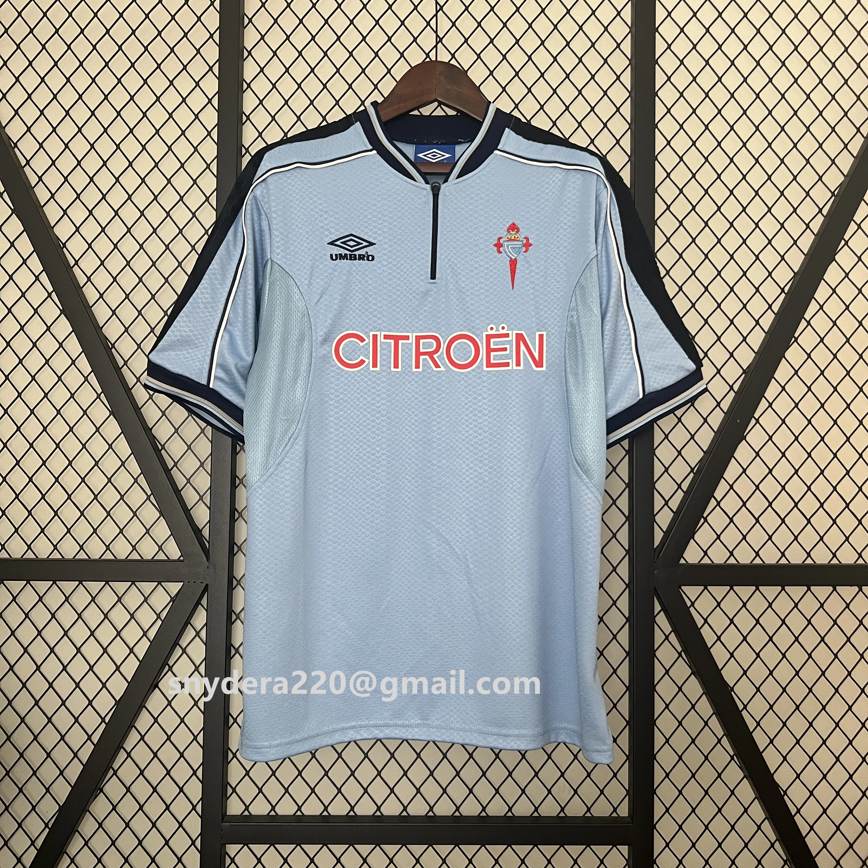 قمصان ريترو 1999/2000 للرجال من Celta de Vigo Home سريعة الجفاف للتدريب على الملابس CF