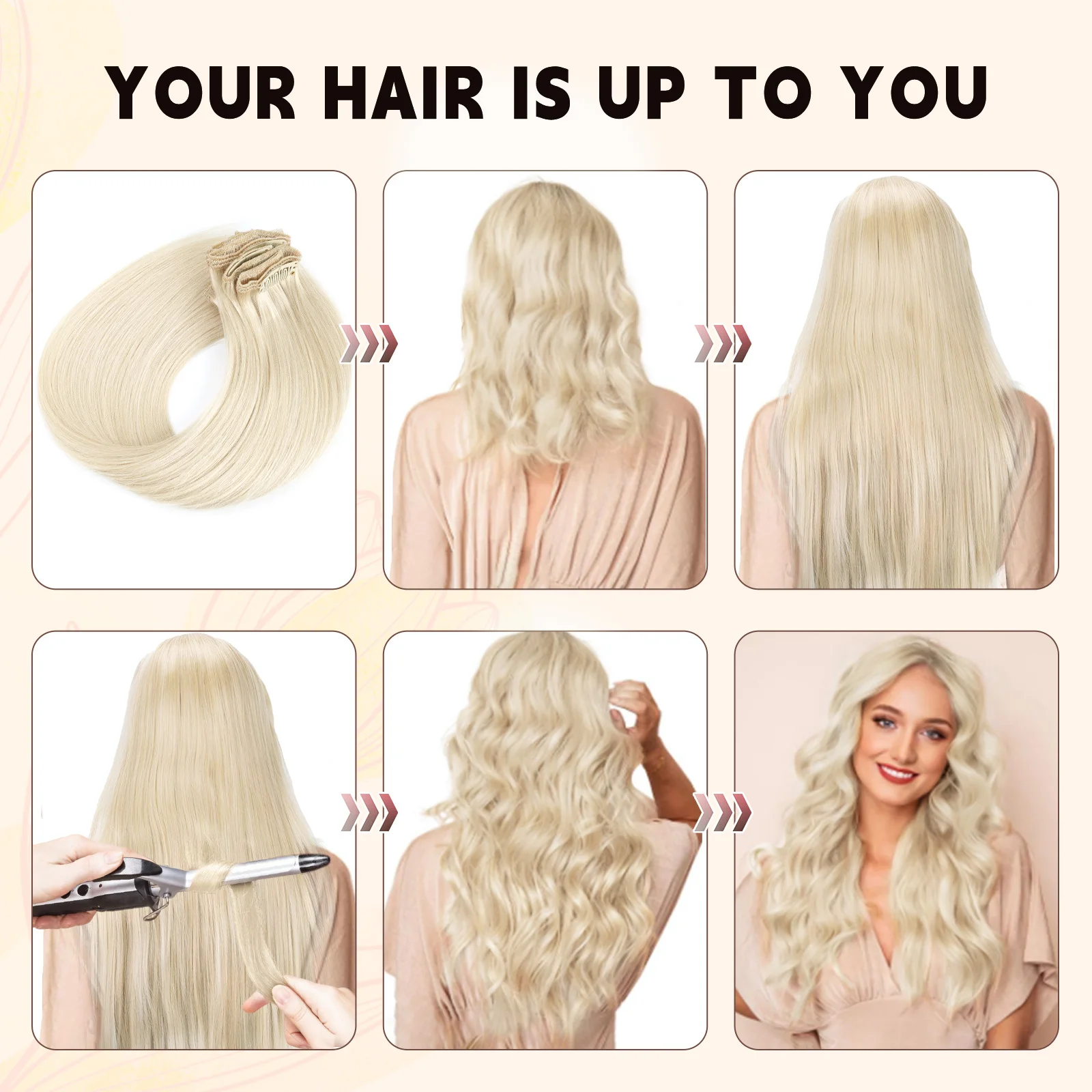 Sixstarhair 8 шт. 100% человеческие волосы Remy, заколки для наращивания волос, 70 г, 14 дюймов, клипсы, наращивание человеческих волос для женщин