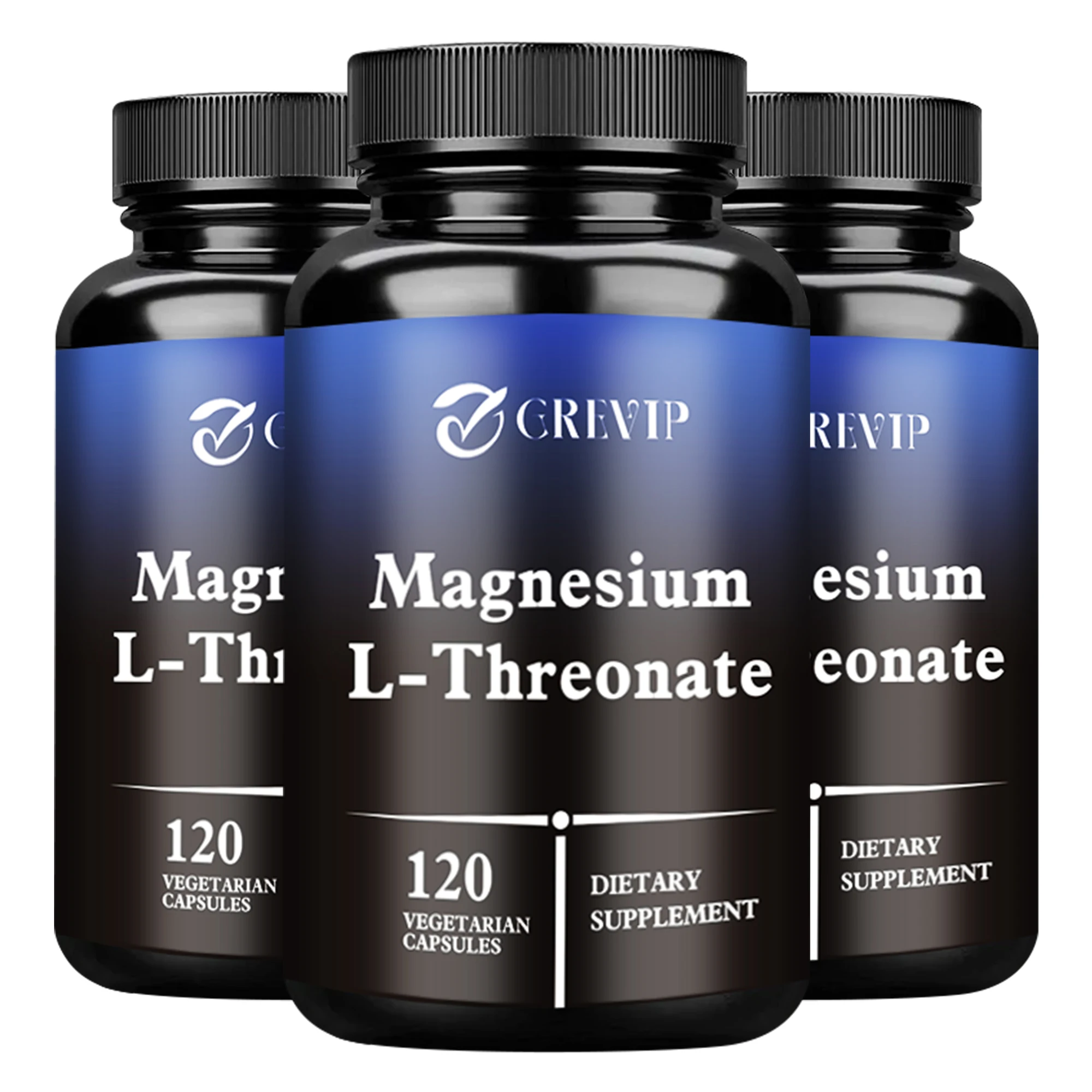 Magnesium L-Threonate Supplement - Memory, Concentration and Cognition Support, Brain Health - 120 Capsules