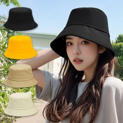 여성 버킷햇 챙모자 벙거지모자 사계절 면 모자