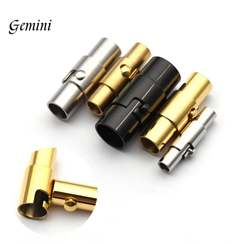 10Pcs 3/4/5/6/8MM Stainless Steel Magnetic Clasp Lock Closure Fastener Snap Fastening For Bracelet Jewelry Making Accessories