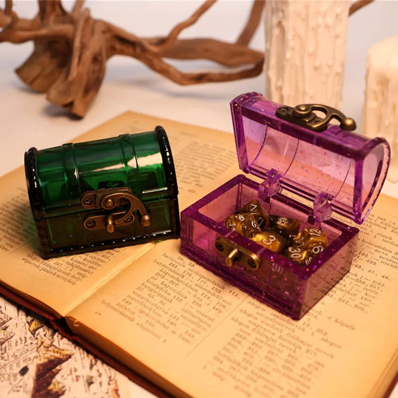 Treasure Box Dice Storage Box Mirror Silicone Mold DIY Jewelry Storage Box Crystal Epoxy Resin Mold