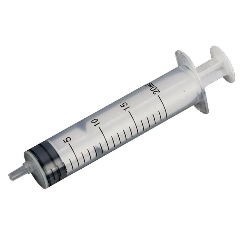 Free Shipping 10Pcs 20ml Plastic Syringe Translucent Syringe, Viscous Syringe, Pet Feeding, Hydroponic Nutrient Dispenser