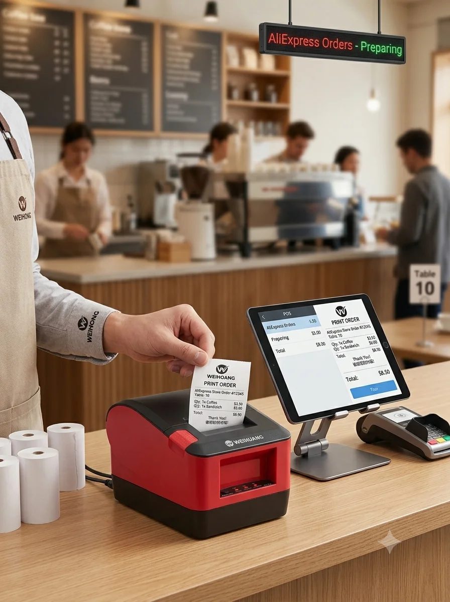 WEIHUANG P16 58mm 2 Inch Thermal Receipt Label Printer Wireless Bluetooth USB POS Machine for Restaurant Kitchen Order Bill