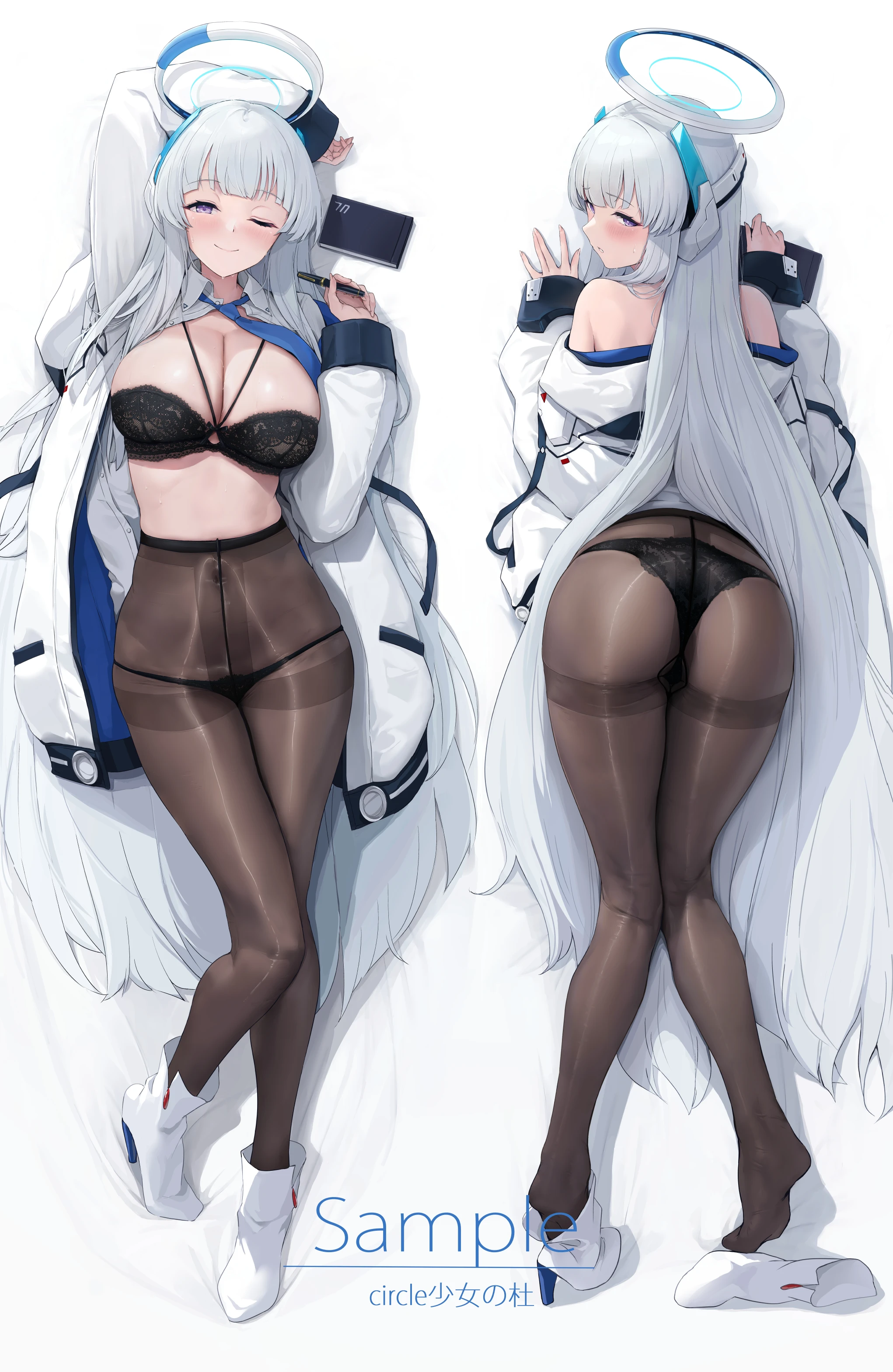 Dakimakura Noa Blue Archives Anime Double Sided Print Life-size Body Pillow Cover