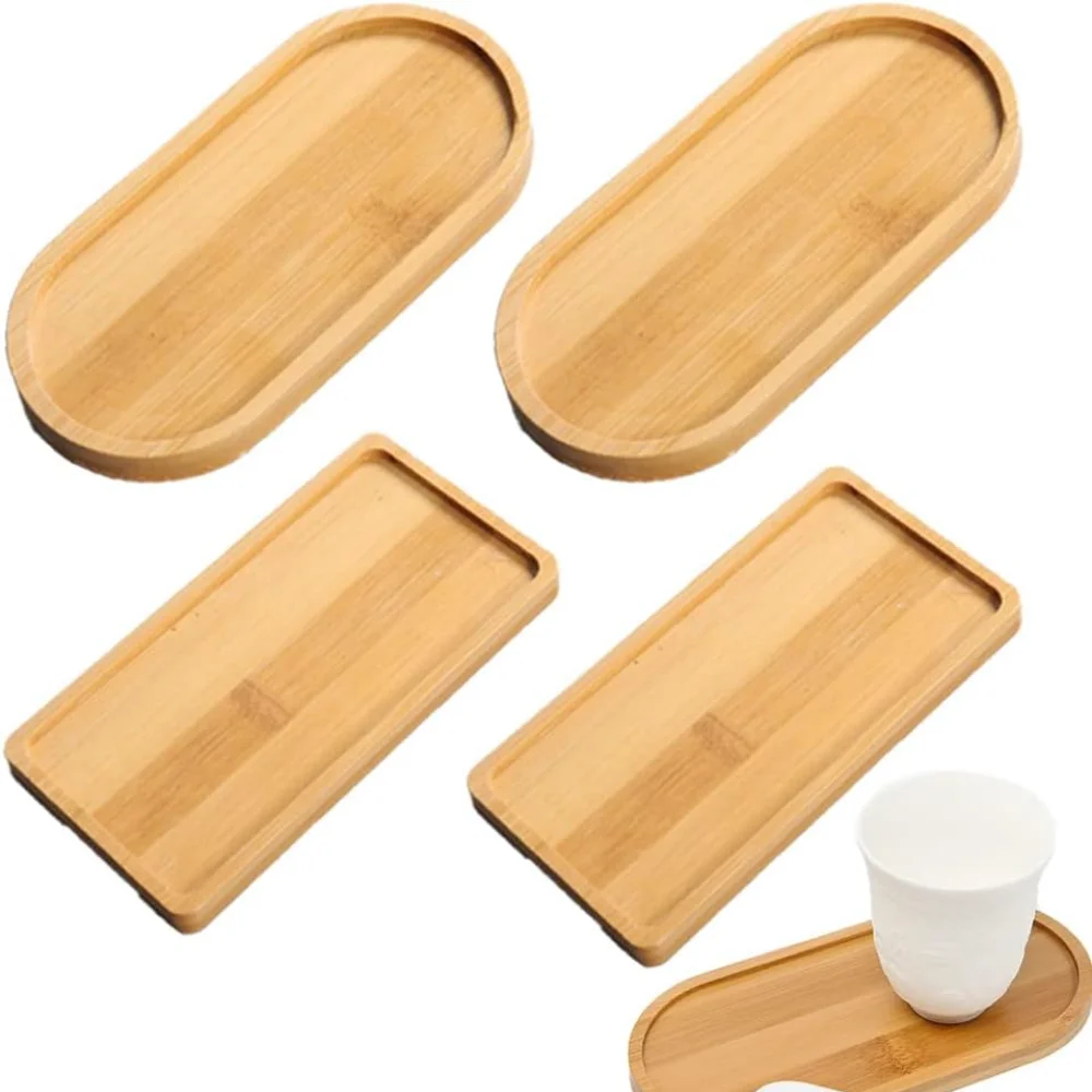 Varios bandejas de bambú, bandejas para macetas, posavasos, almohadillas para asientos, almohadillas antideslizantes, bandejas decorativas para mesa, tapetes creativos, posavasos