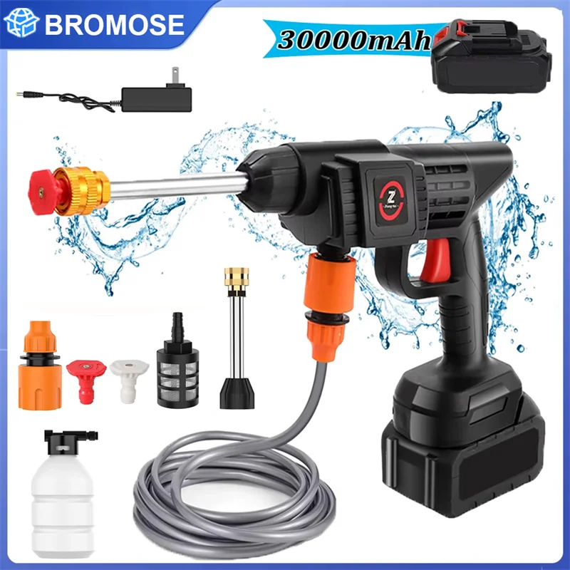 Makita – nettoyeur haute pression sans fil 50 bars, pistolet à eau par pulvérisation, Machine de nettoyage d'eau à pression pour lavage de voiture, batterie 21V