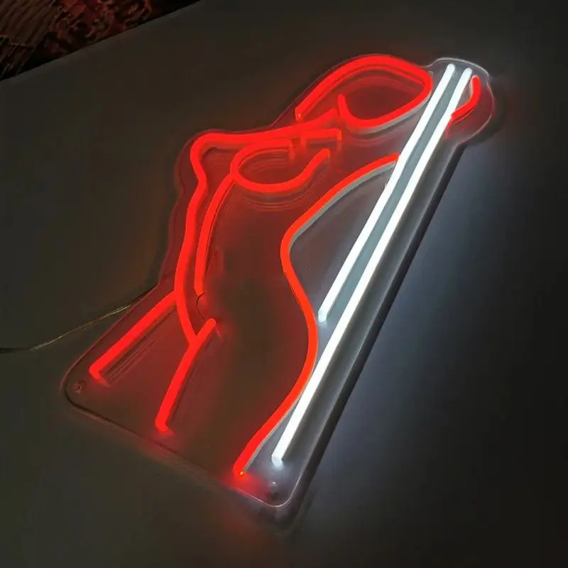 Sinal de néon personalizado sinal de néon sinal de néon personalizado mulher corpo sexy senhora voltar sinal de néon led sinal de luz de néon personalizado bar roma decoração