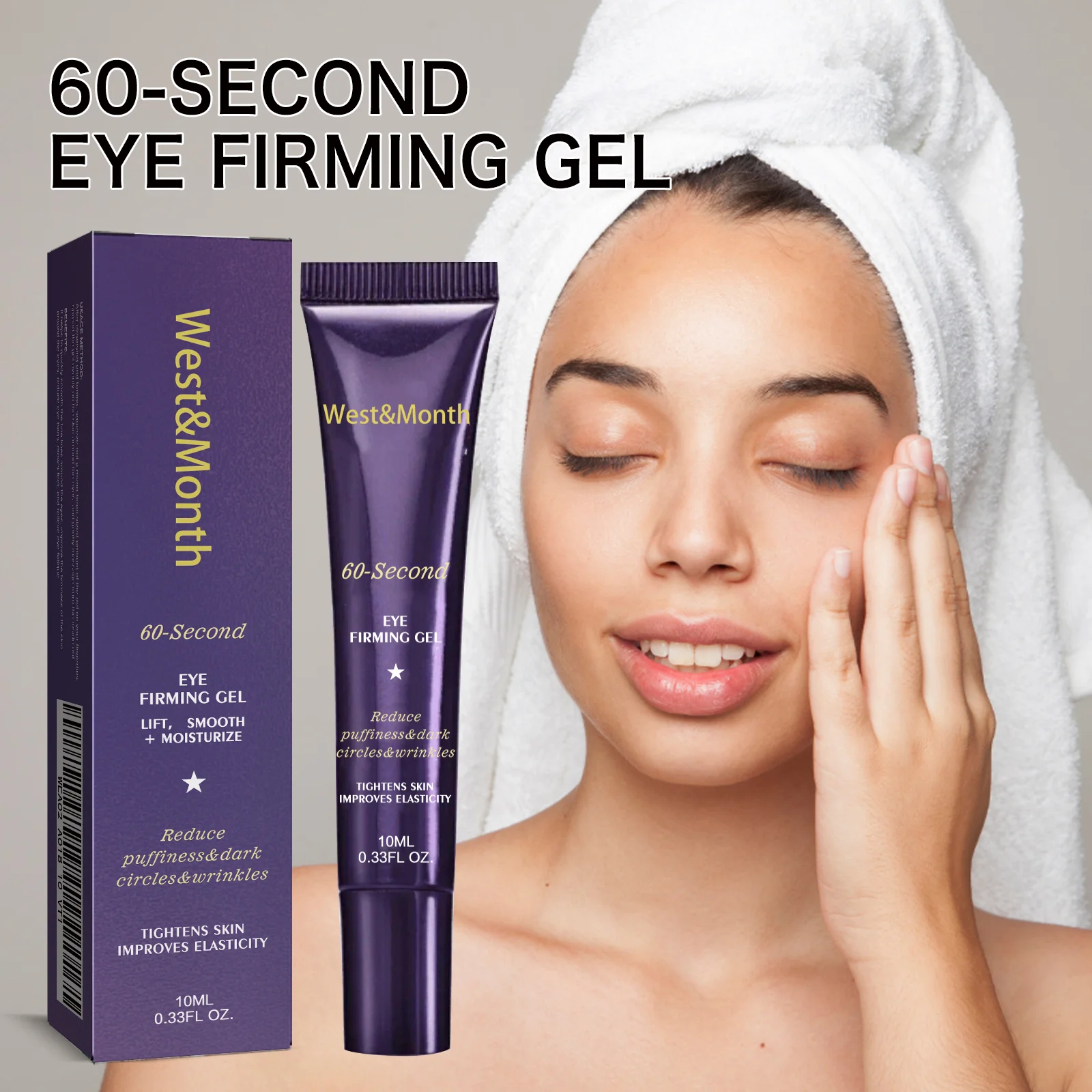 

10ml West Month Eye Tightening Gel Hydrate Moisturize Firm Eye Contour Diminish Fine Lines Puffiness Activate Cells Eye Essence