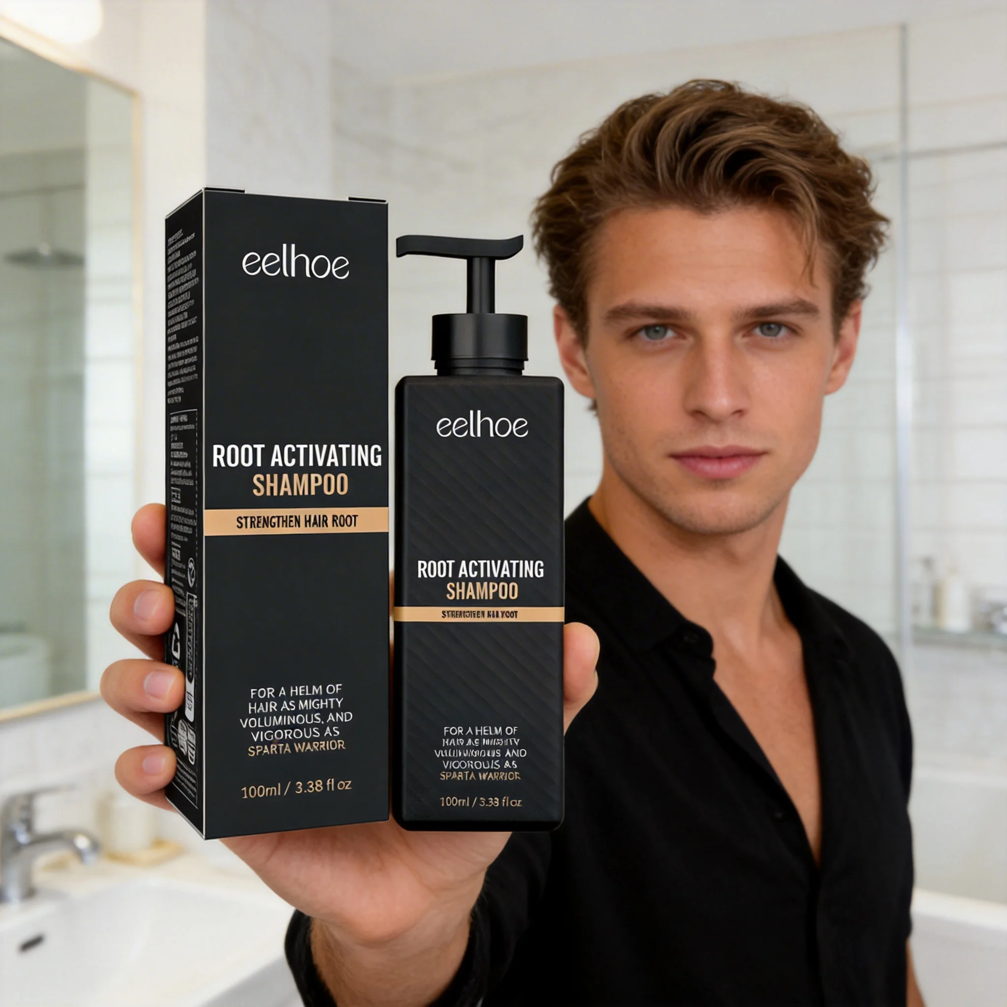 

EELHOE 100ML Root Nourishing Shampoo For Men Hair Conditioner Cleanse Hydrate Scalp Enhance Hair Thickness Daily Hair Care