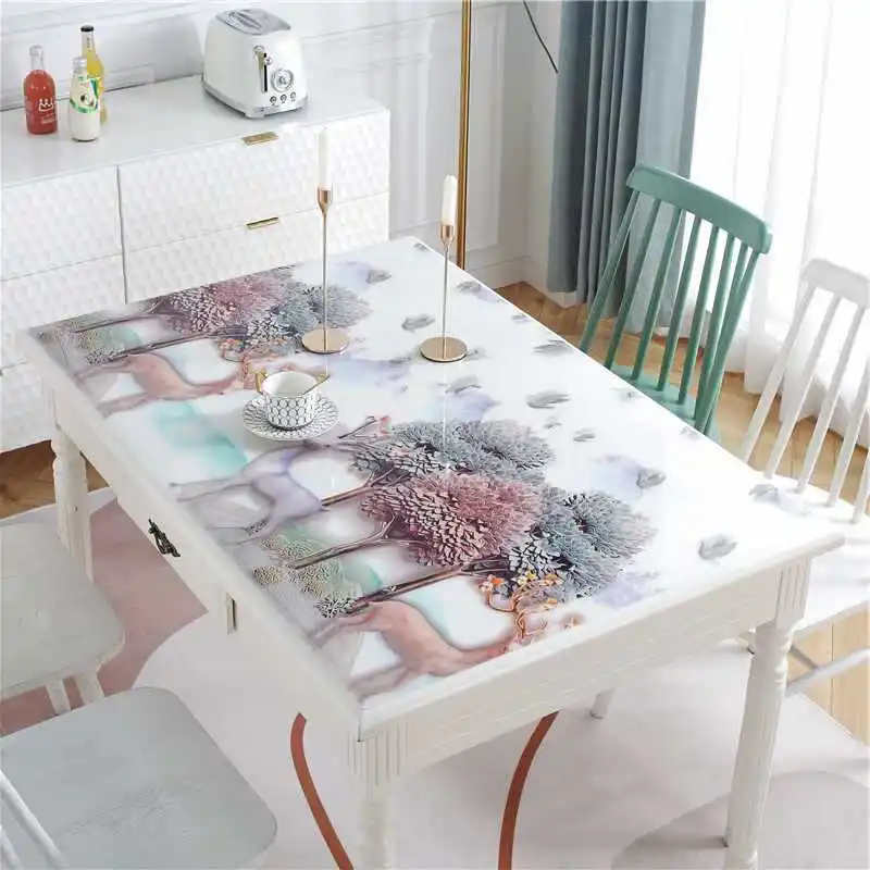 

Waterproof and oil-proof wash-free anti-scalding table mat pvc coffee table rectangular desktop home