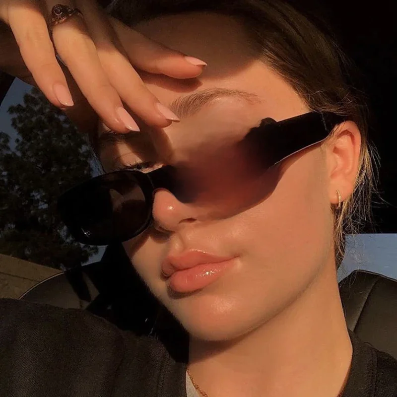 Lunettes de soleil carrées vintage pour femmes, lunettes de soleil rectangulaires rétro, populaires, colorées, Ins, créateur de marque, mode féminine, nouveau, 2022