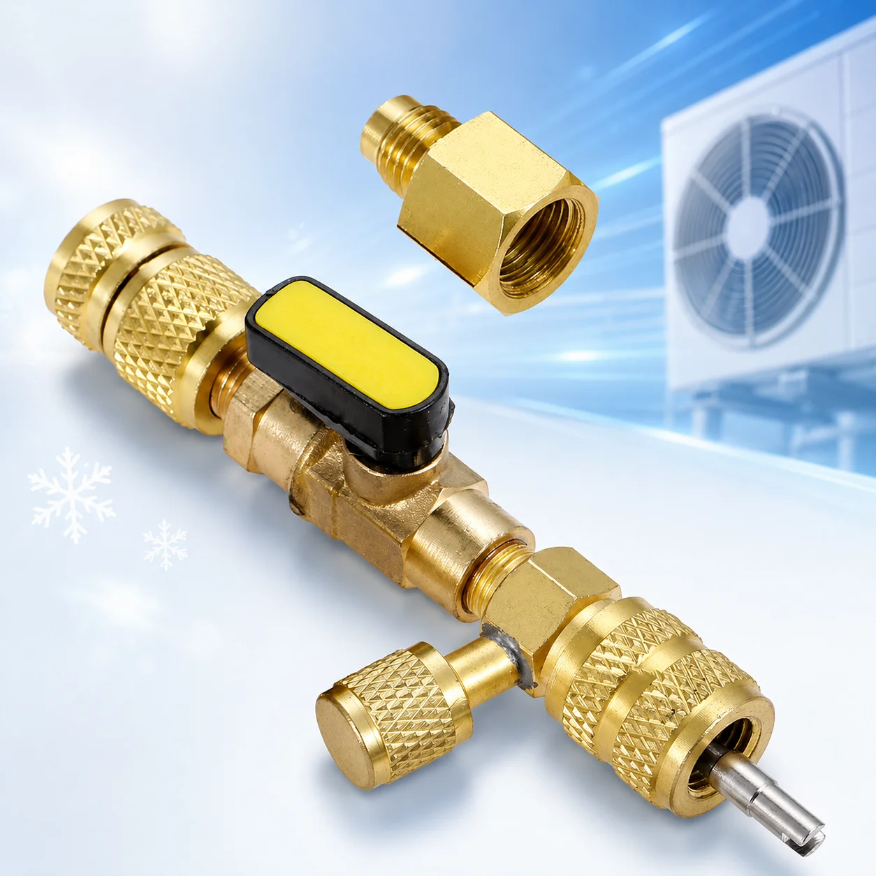 Ventileinsatz-Entferner und -Installationswerkzeug-Set mit Doppelgröße 1/4 & 5/16 Zoll Anschluss für R22 R12 R407 R410 R404 R32 R600 HVAC-Systemreparatur – Detail 2