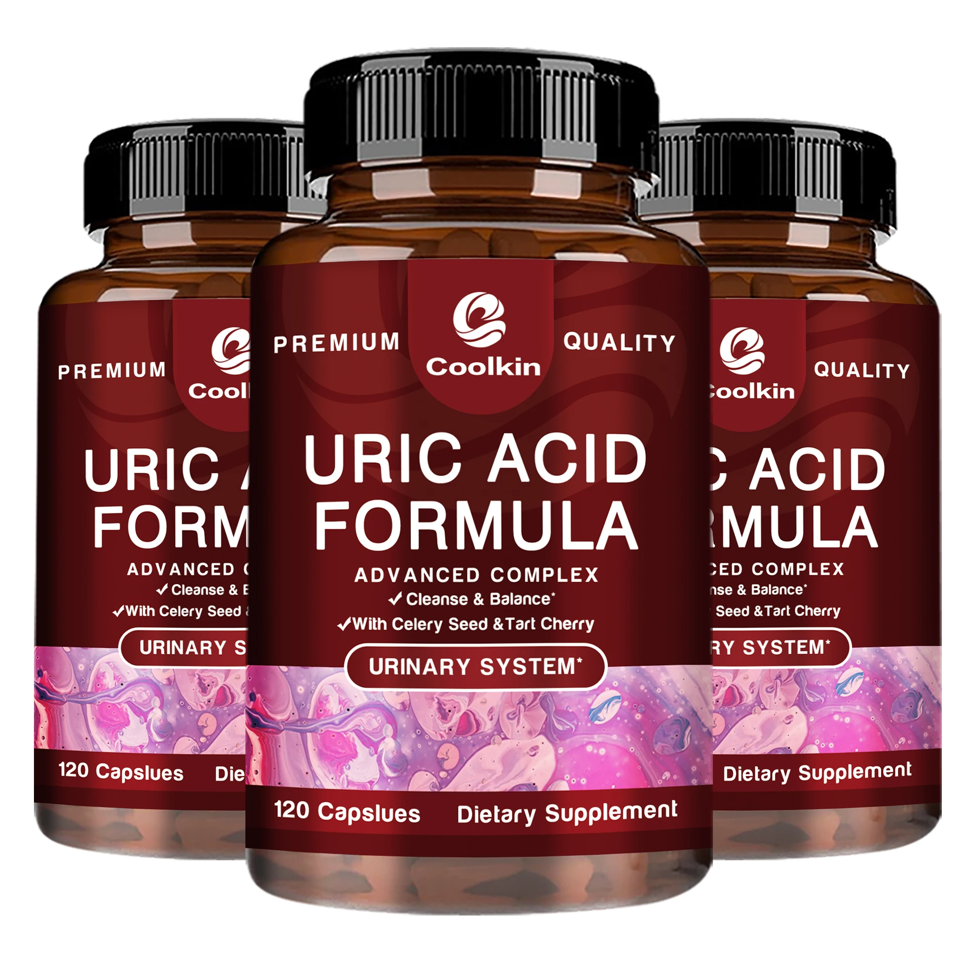 Uric Acid Cleanse Capsules - with Tart Cherries, Celery - Kidney Cleansing, Uric Acid Cleansing, Joint Health - 120 Capsules