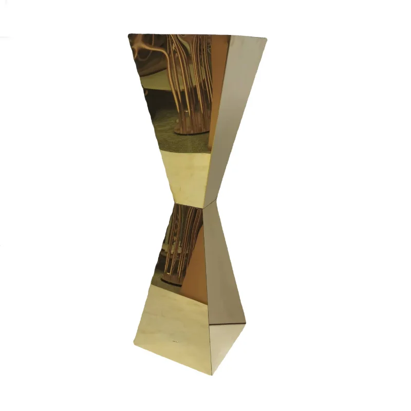 1pc Elegant Stainless Steel Mirror Display Base Stand, Suitable for Wedding, Party and Home Decoration