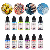 12pcs Nail Polish Paint Airbrush Nail Ink Use For Airbrush Spray Gun Color Painting Stencil Making Hollow Pattern Nail Art Tools