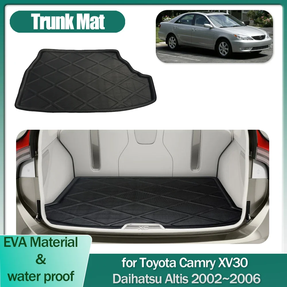 

Коврик в багажник автомобиля для Toyota Camry XV30 Daihatsu Altis 2002 ~ 2006, подкладка для багажника, напольный ковер, водонепроницаемый чехол, аксессуары