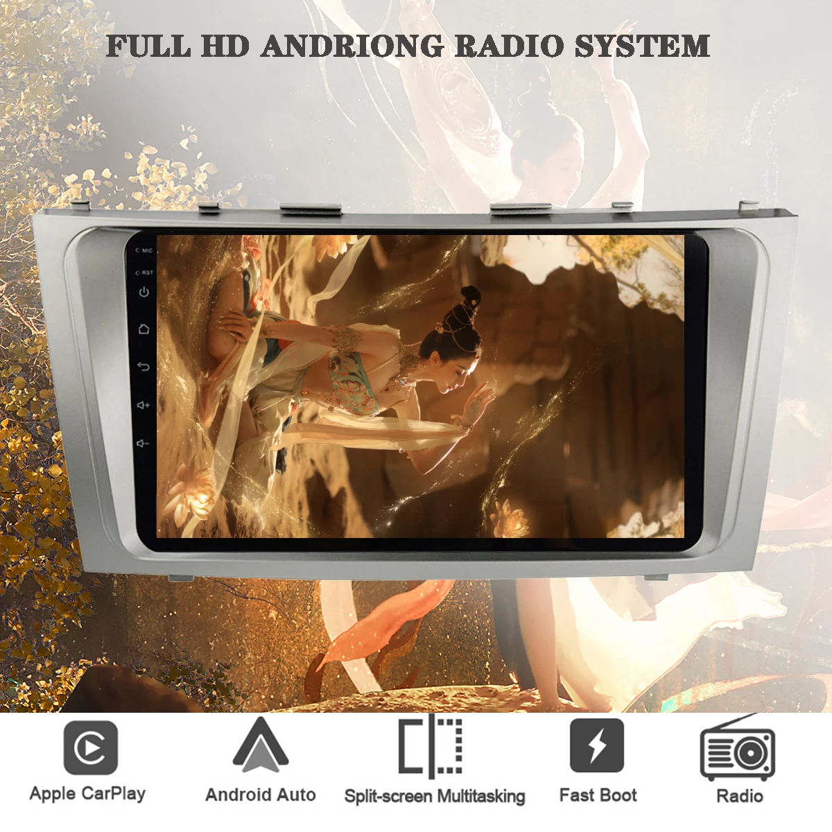 

2-диночный восьмиядерный Android 14 8G + 128G автомобильный DVD GPS Navi HU головное устройство для Toyota Camry 2007 2009 2011 авто стерео радио FM AM Carplay