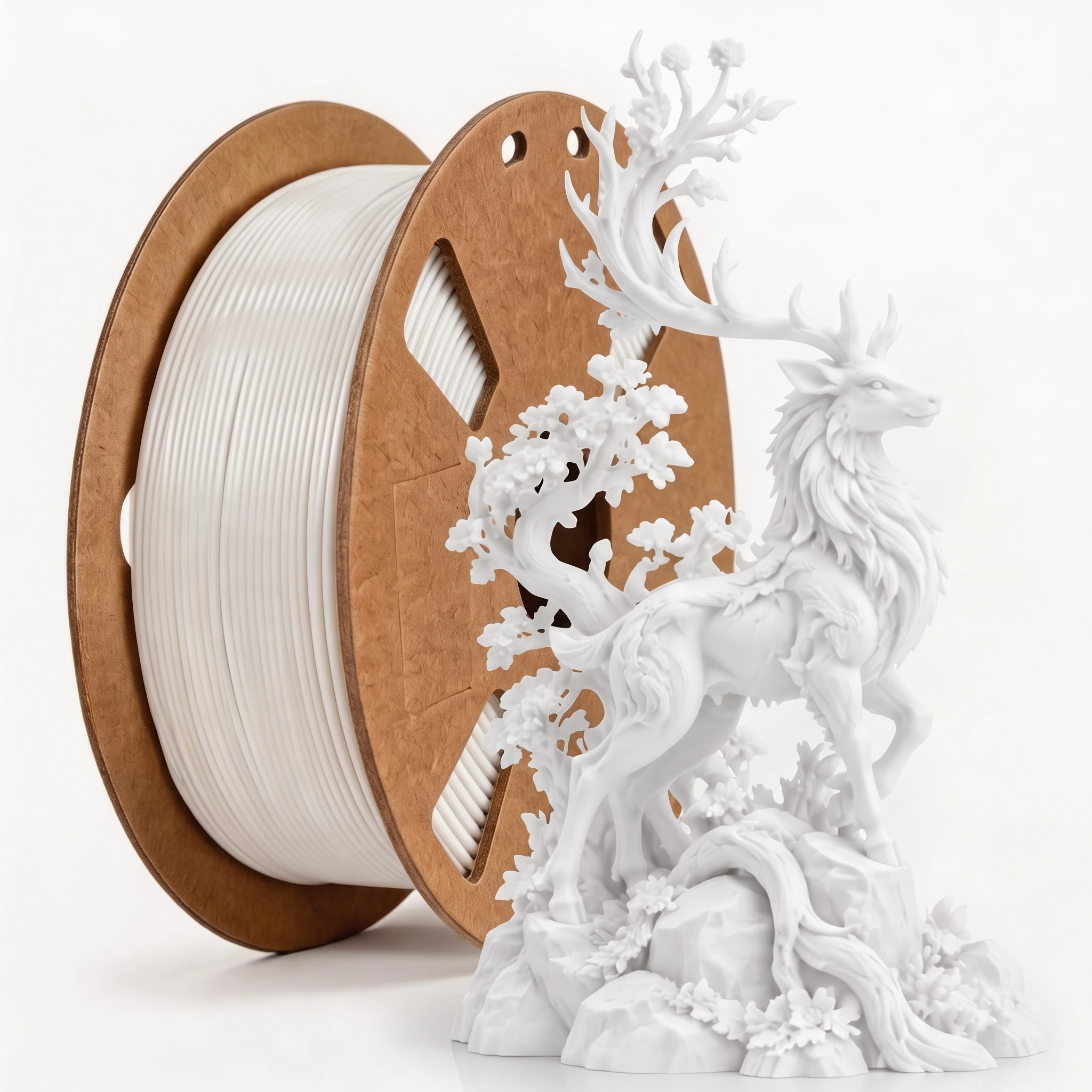 3D Printer PETG Filament 1.75mm 1kg White Strong Toughness High Accuracy Dimensional Stability for 3D Printing