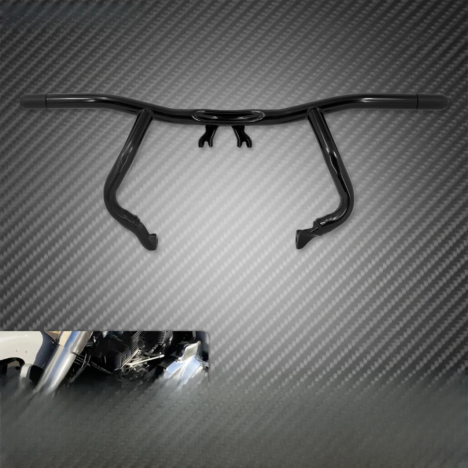 Motorrad Motor Highway Guard Crash Bar Front Flat-Out Bar Für Harley Touring 2014-Up Electra Street Road Glide road King FLHR