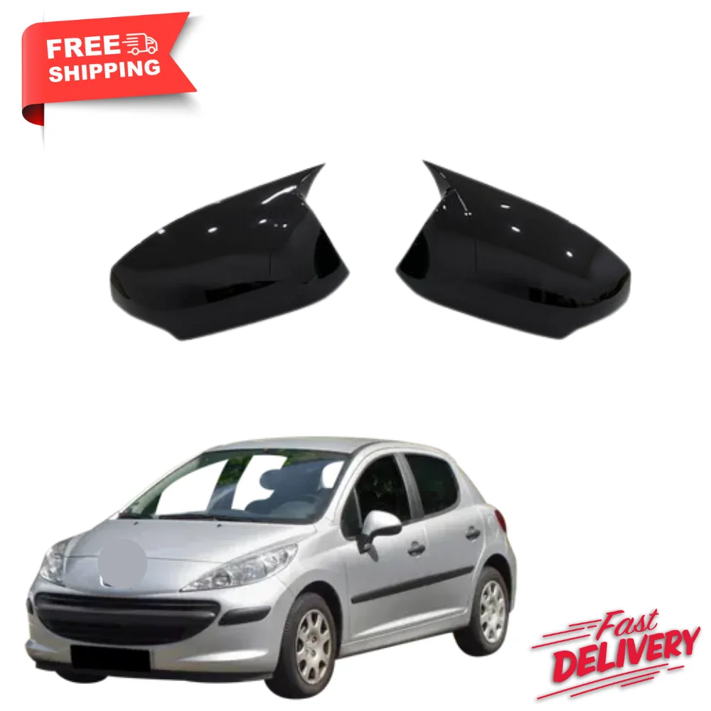 

For Mirror cover Peugeot 207 M4 car accessories glossy piano black case car shields exterior parts, 2006 2012-Free Shipping