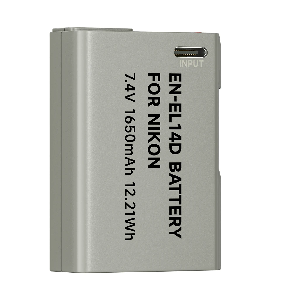 PALO EN-EL14 EN-EL14a ENEL14 EN EL14 EL14a Battery With TYPE-C USB Inport for Nikon D3100 D3200 D3300 D5100 D5200 D5300 P700