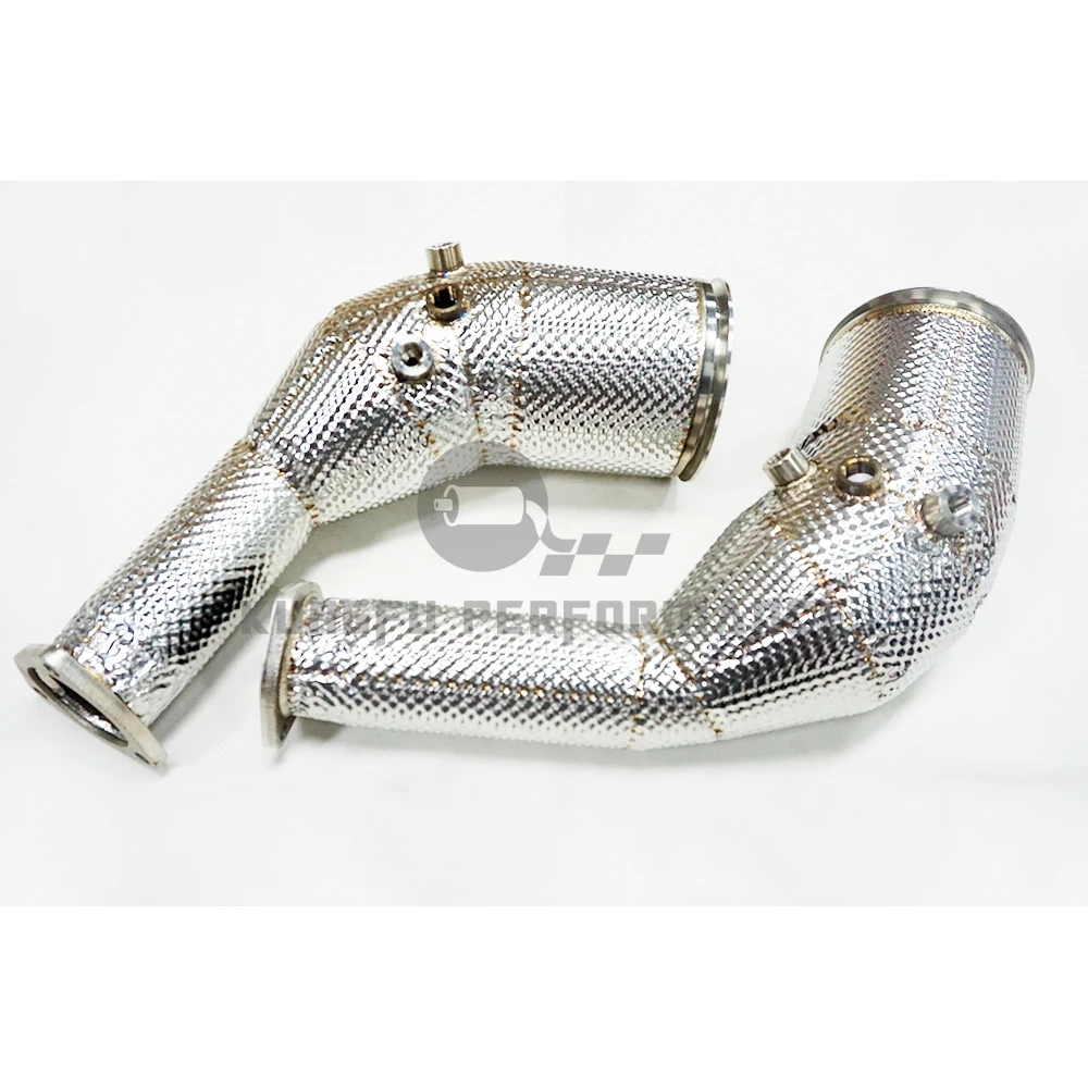 KUNGFU PERFORMANCE Bajante Decat AU DI RS7 RS6 C8 4.0T de acero inoxidable de 1,5 mm de espesor con protector térmico 2019+