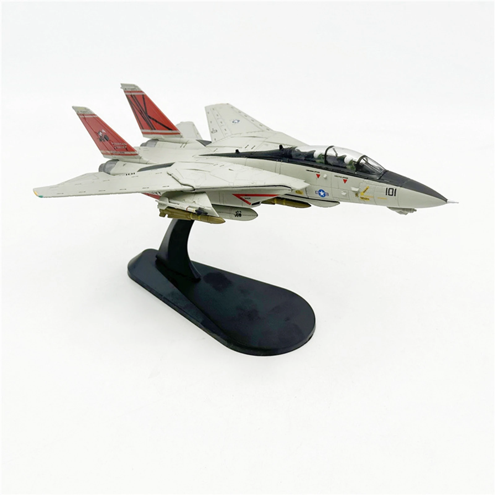 

1:100 F-14D Fighter Model Realistic Military Aircraft Model Collection with Interchangeable Landing Gear with Stand