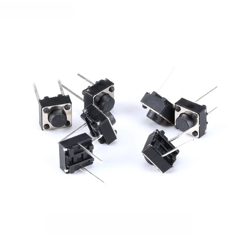 100 sztuk dotykowy przełącznik wciskany 6x6x5mm 6*6*5mm 2 p mikro przełącznik przełącznik przyciskowy dotykowy przycisk przełączniki 6x6x5mm — zdjęcie 2