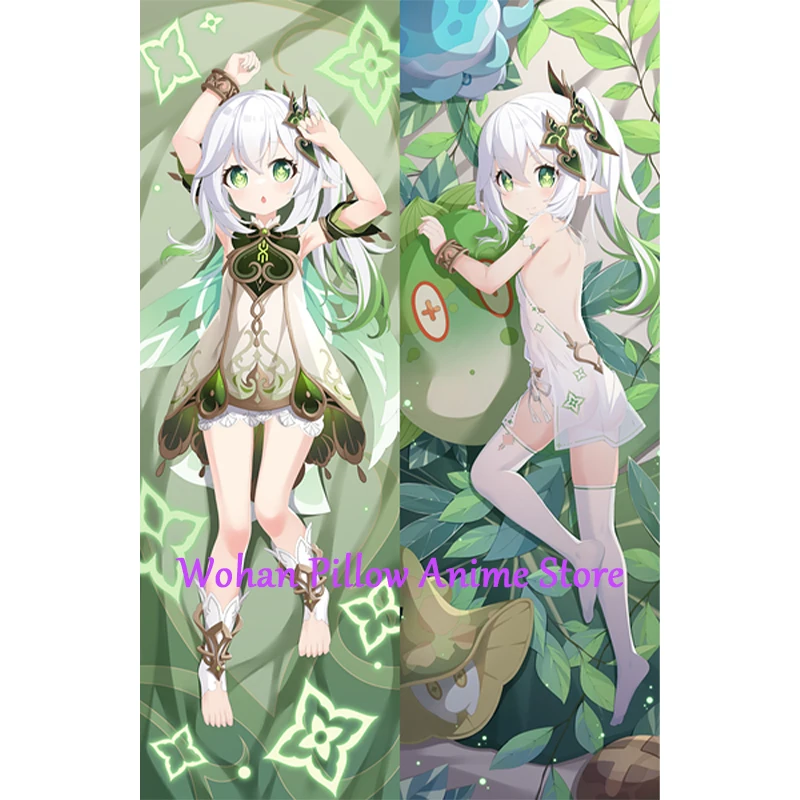 

Dakimakura Anime Pillow Cover Nahida Double Sided Print Life-size Halloween Christmas Decoration