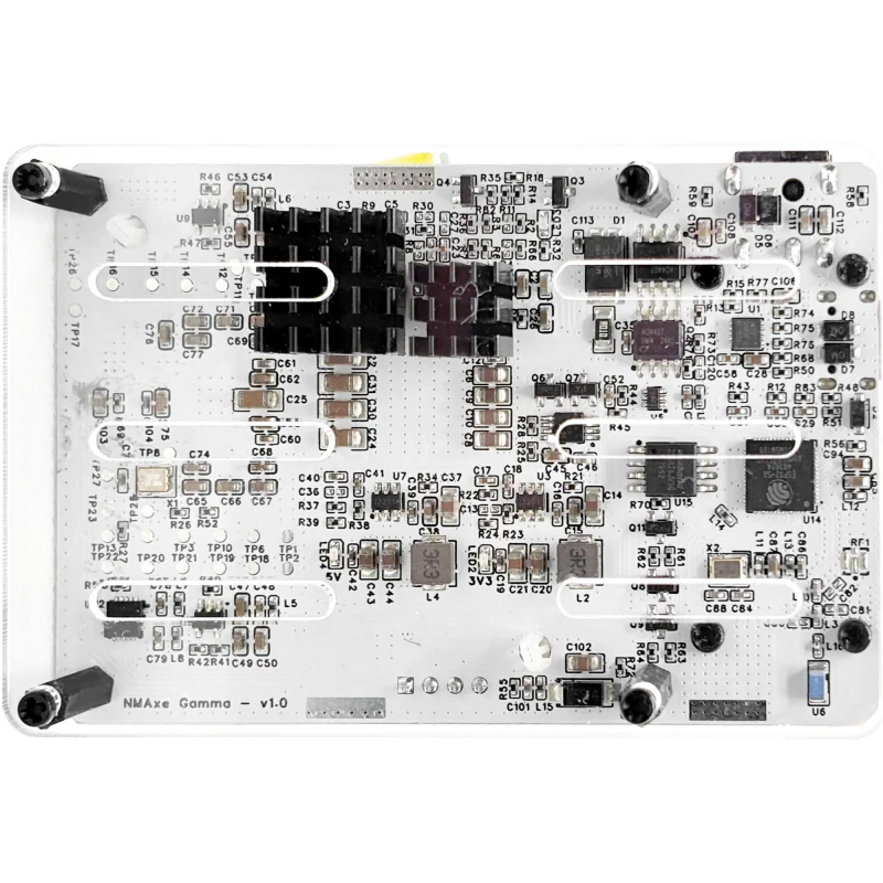 NMAxe Gamma Optimized NMMiner Official BM1370 ASIC BTC Solo Lottery Miner 1.2TH/s Open-source Quiet Home Using