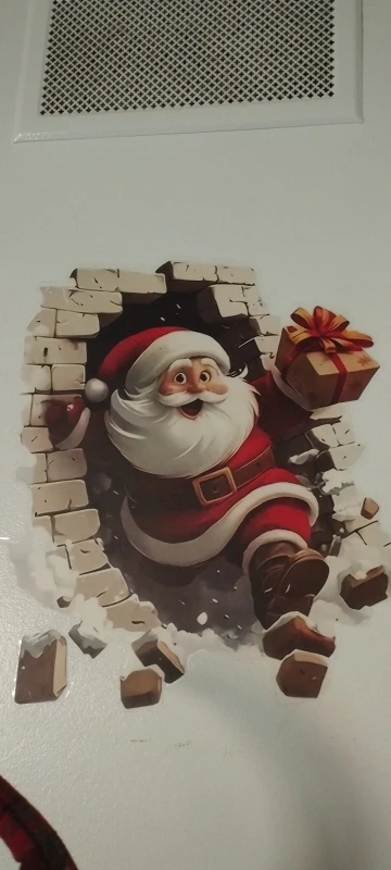 1pc Santa Claus Wall Sticker Self-adhesive Vinyl Decal Christmas Decoration DIY Living Room Bedroom Window Glass Cover Scratches photo review