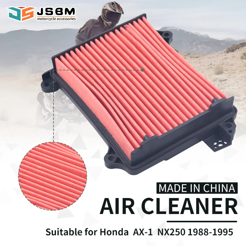 

JSBM Motorcycle Accessories Air Filter Intake Cleaner Replacement For Honda AX-1 AX 1 1987-1997 NX 250 NX250 MD21 MD25 1988-1995