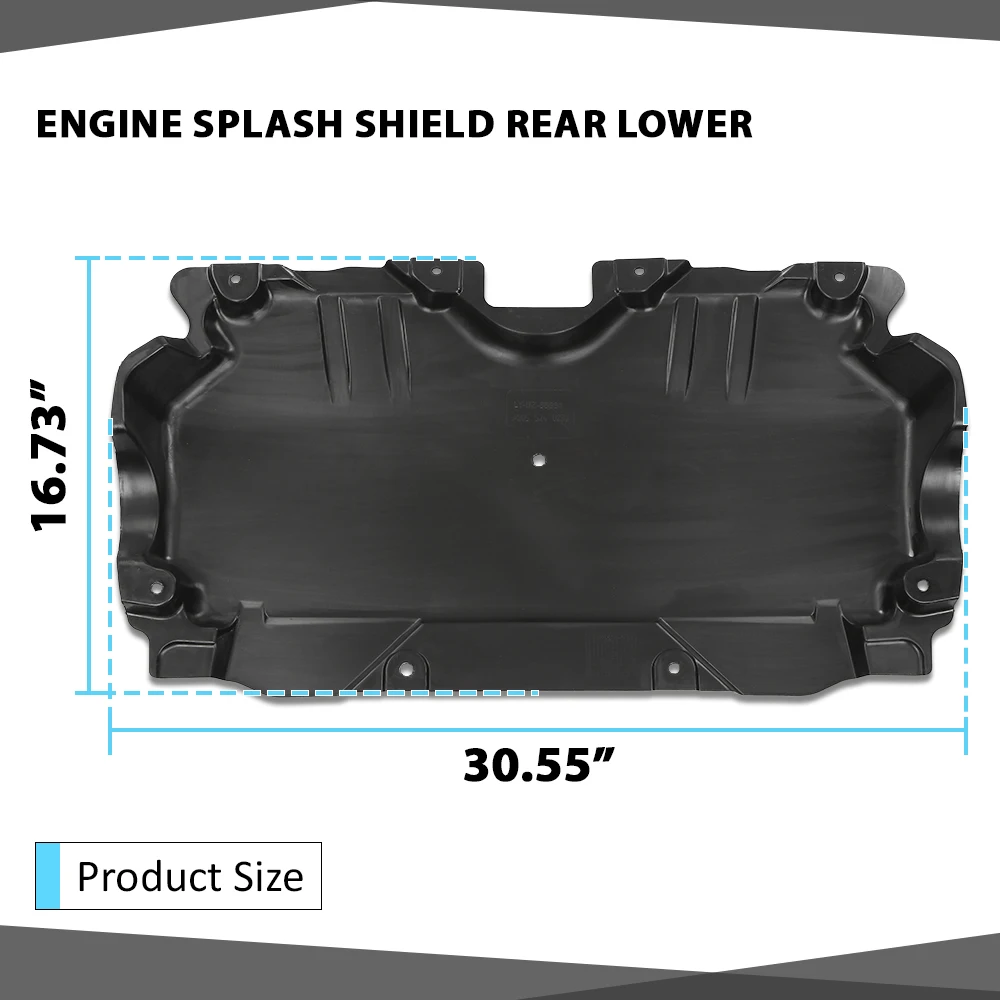 Osłona pod silnik tylna dolna nowa pasuje do Mercedes-Benz 2015-2022 Mb1228186 Mb1228186 czarna osłona przeciwbłotna pod silnik wytrzymała