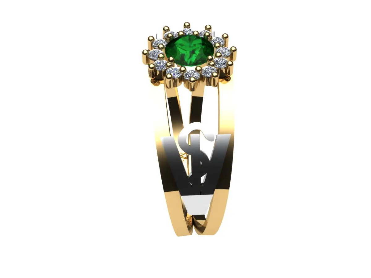 أنيل فورماتورا المخضرم أورو 18k esmeralda e ديامانتيس