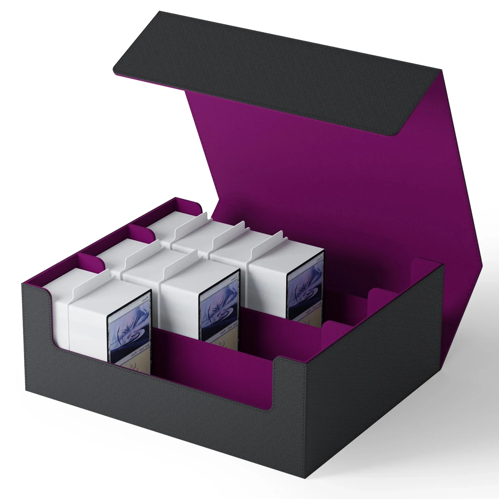 Sammelkarten-Aufbewahrungsbox, fasst über 1800 einzelne, geschützte Karten, Magnetverschluss, PU-Leder-Kartenbox, geeignet für TCG-Karten