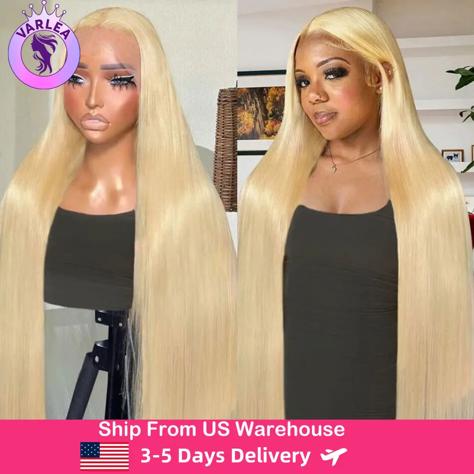 30 inch 13x4 Blonde 613 Lace Front Wigs Human Hair Straight 13x6 Lace Frontal Wig 180% Density Straight Blonde Lace Front Wig