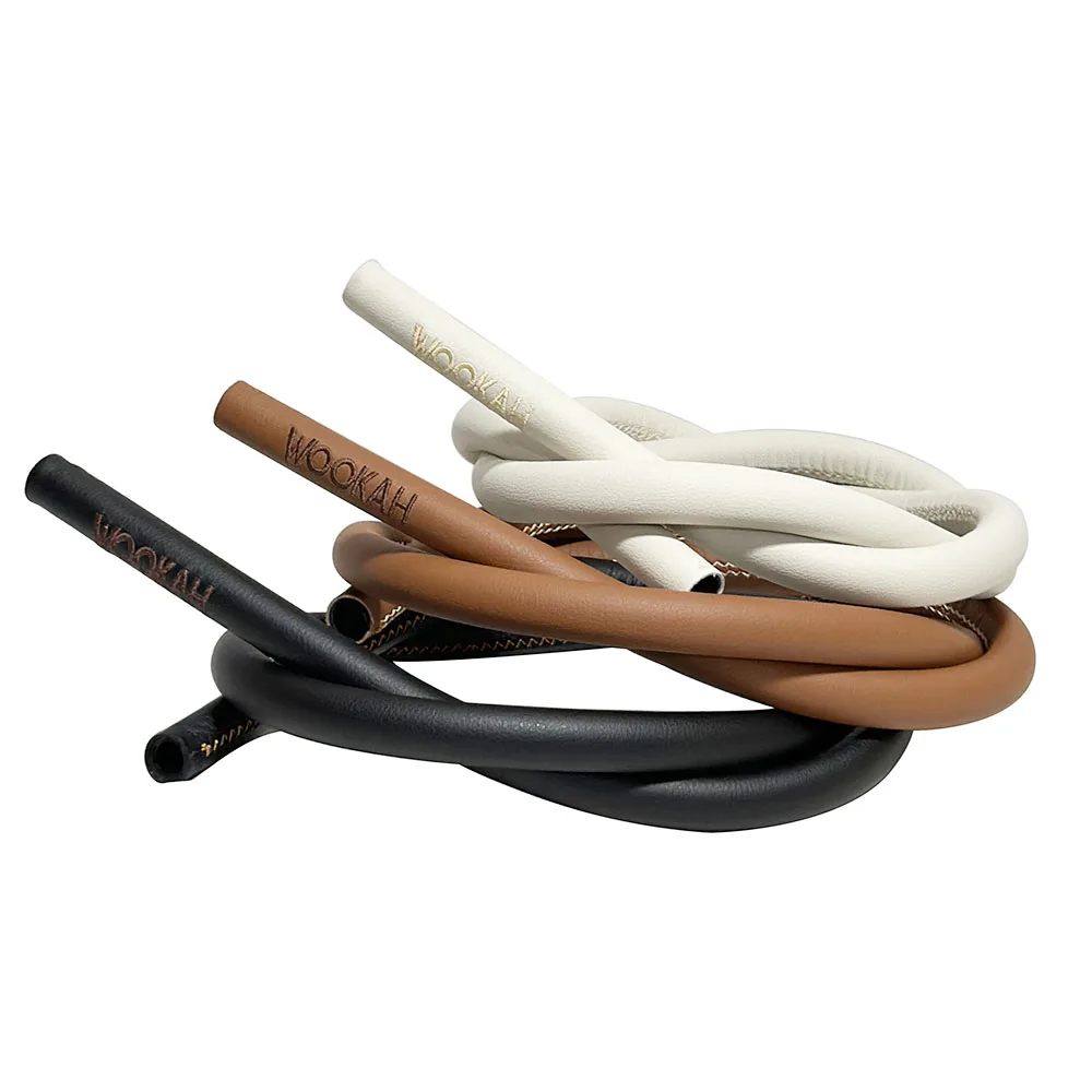 

High Quality 1.5M Black White Wookah Leather Hookah Hose Shisha Pipe Narguile Water Pipes Shisha Accessories