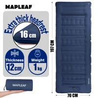 MAPLEAF Inflatable Air Mattress with Built in Pillow Foot Pump Car Camping SUV Truck Road Trip Lightweight Waterproof Compact