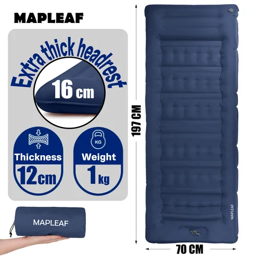 MAPLEAF-colchón inflable para acampar, colchón de aire ultraligero impermeable de 12cm, colchoneta para dormir para acampar, colchoneta inflable para dormir para senderismo