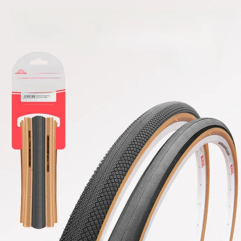 AliExpress UK Bike Tire 700x25 / 28 / 40C Anti-puncture Road Bicycle Tires 30TPI 60TPI Yellow Edge Wire Tire Cycling Parts
