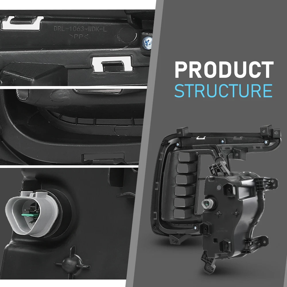 4 قطع مصابيح الضباب الأمامية مع أغطية الحواف تناسب 2017-19 هيونداي سانتا في 7 مقاعد 86564B8Ac0، 86563B8Ac0، 92202B8610، 92201B8610 #5