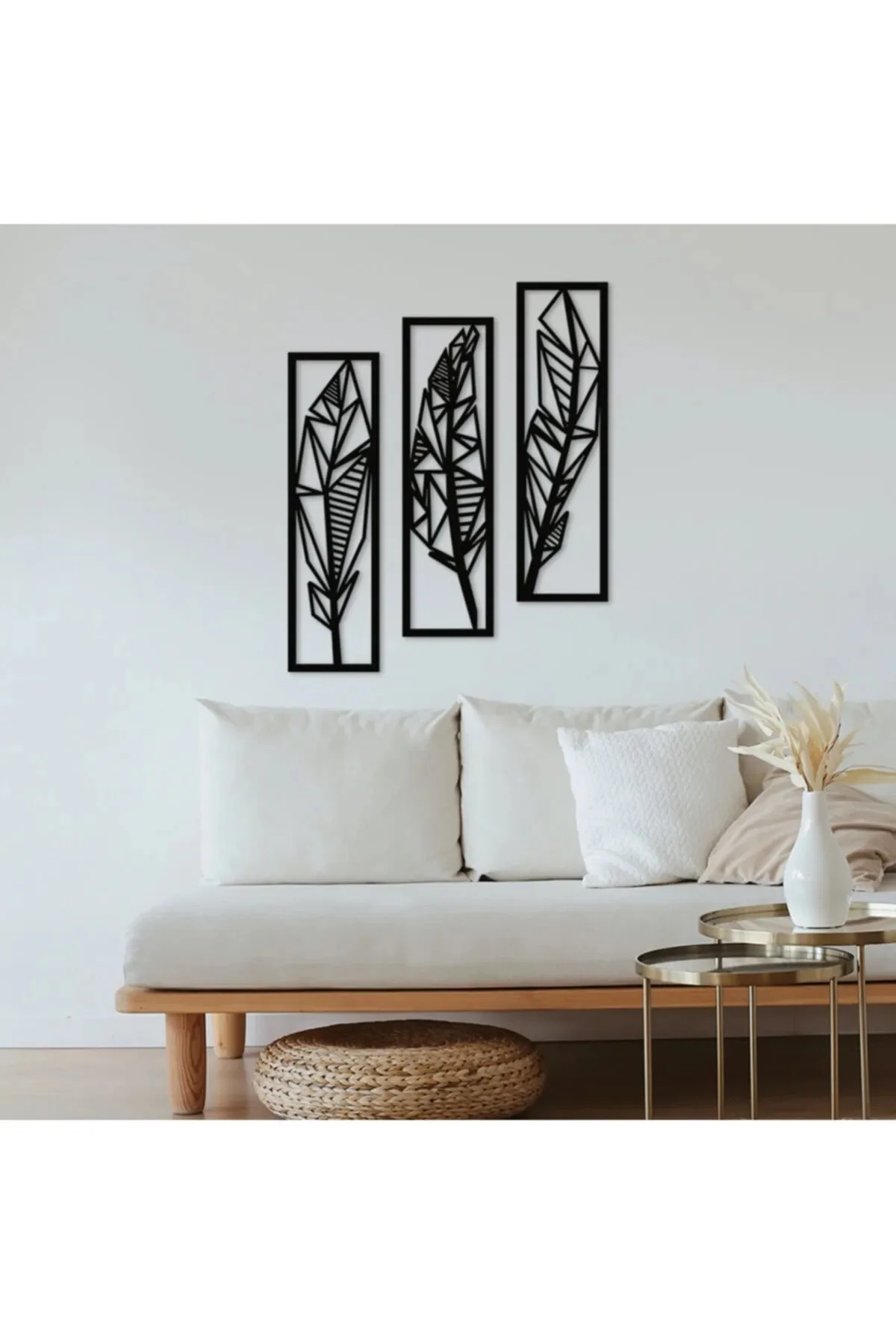 3pcs Black Feather Laser cut Decorative Painting Mdf Wooden Wall Board 3mm room home decor big size gift art