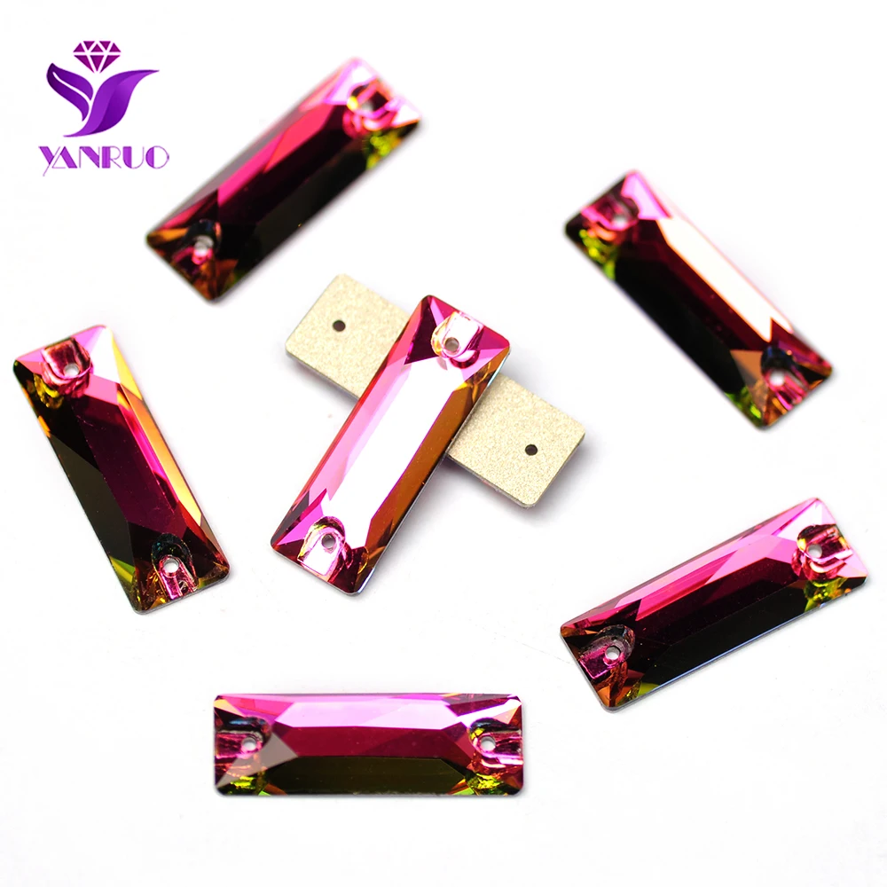 YANRUO 3255 Cosmic Baguette Alle Farben Aufnähsteine Glas-Strasssteine für Trikotkleider, zum Aufnähen von Strasssteinen für Kleidung – Detail 21