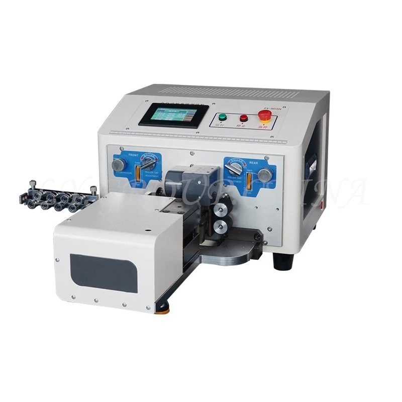 LY 904 904N 904NB Automatic Round Sheathed Wire Electric Peeling Stripping Machine 4 Wheels Single Or Double Wires With Twist