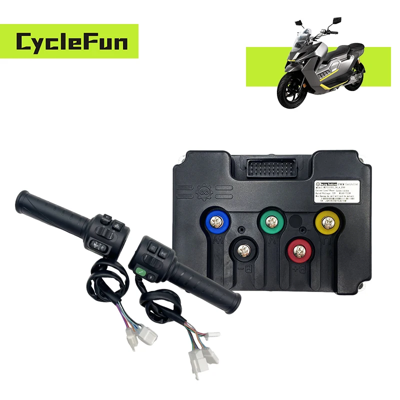

500A Phase 1000A ND721000 V2 FarDriver Hall Sensor BLDC Controller With T08 Throttle for 8KW-10KW Electric Motorcycle