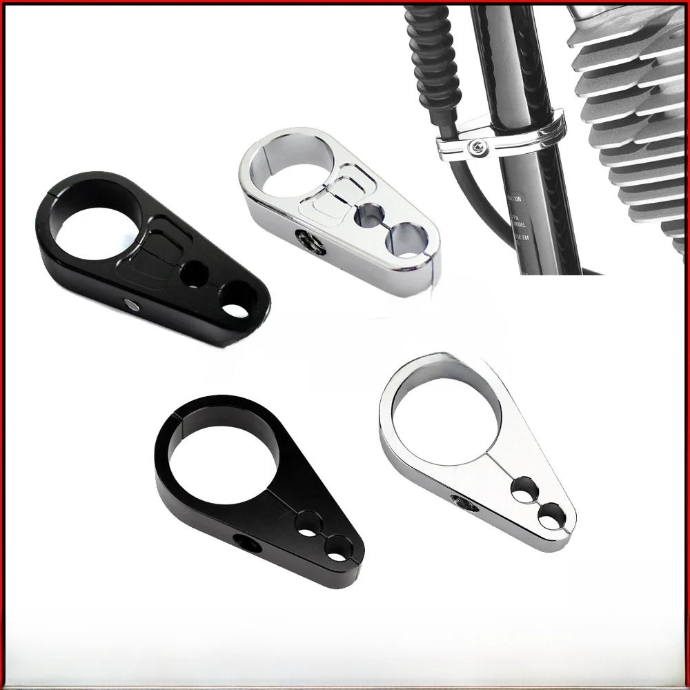 Cadre de moto 1 "25mm 1-1/4" 32mm, câble d'embrayage de guidon, pince de ligne de frein, Clips fixes, adaptateur de Support de câblage pour Harley